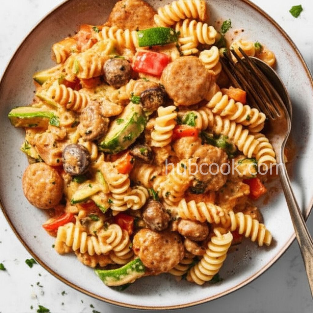 Cottage Cheese Sausage Pasta