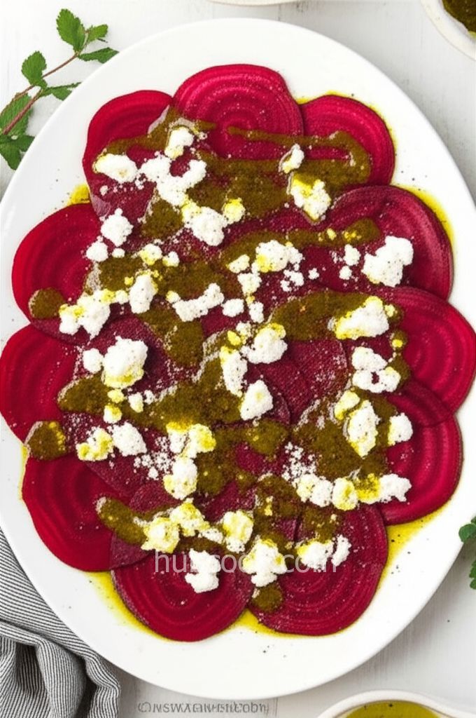 Beet Carpaccio with Mint Vinaigrette