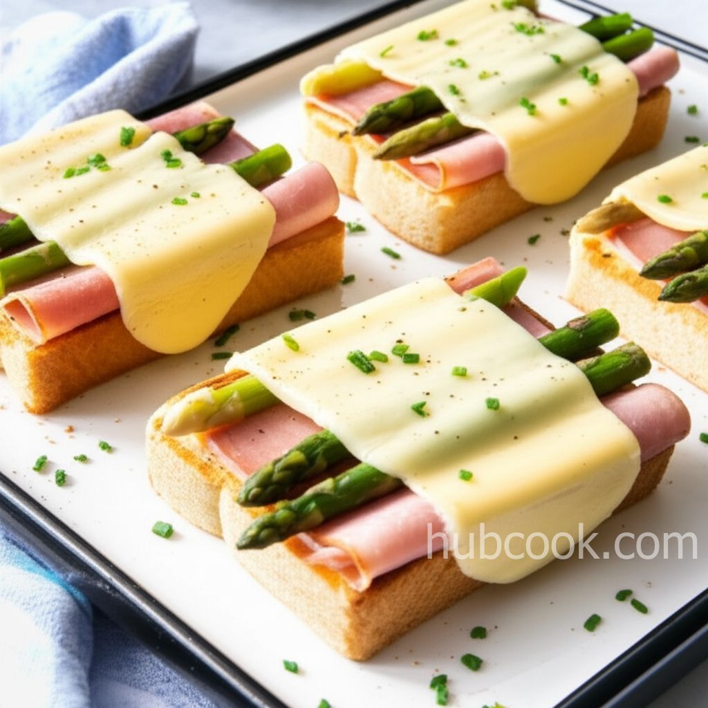 Überbackener Spargeltoast (White Asparagus on Toast)