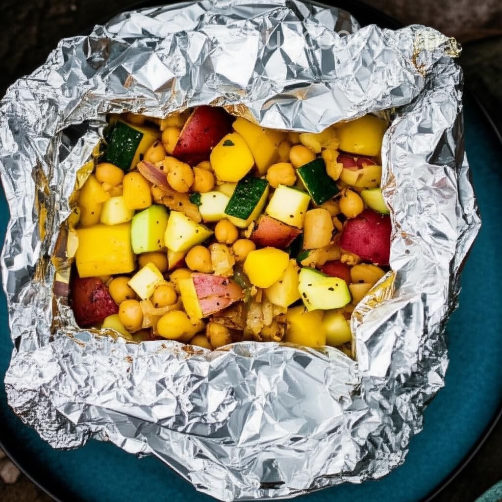 Campfire Curried Vegetable Packs