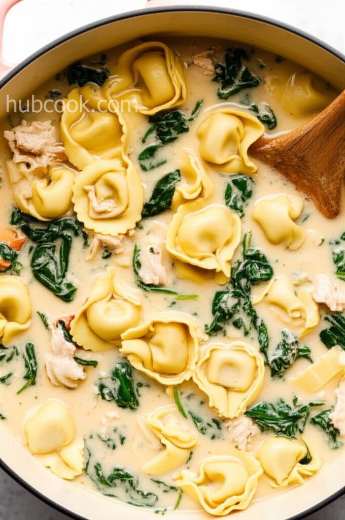 Chicken and Tortellini Florentine Soup