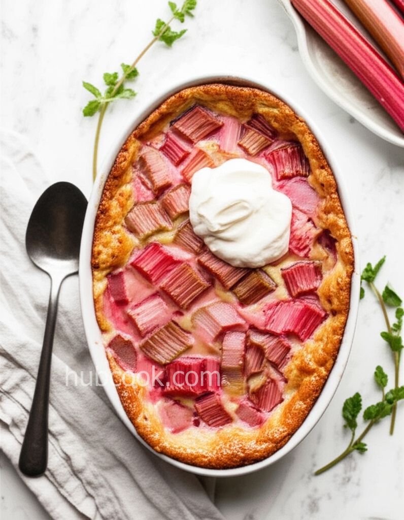 Rhubarb-Buttermilk Clafoutis