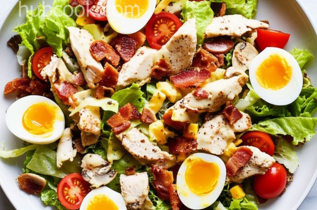 Warm Chicken, Bacon, and Egg Salad with Mayonnaise Dressing